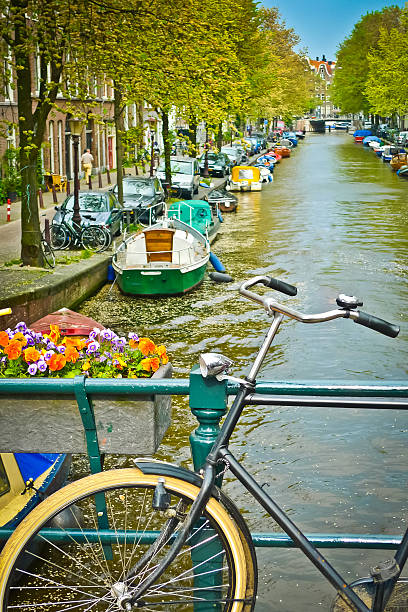 istock Bike on a Bridge in Amsterdam 530006677