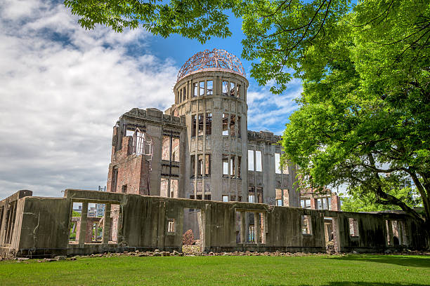 Hiroshima Peace Dome and Park stock photo