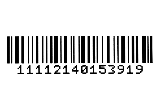 High resolution bar code isolated on white.