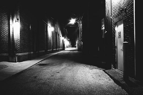 istock Dark alley at night in Hanover, Pennsylvania. 530008127