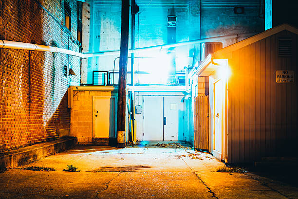 istock Creepy night scene in Hanover, Pennsylvania. 530008183