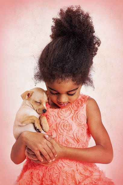 istock Little Girl and Sleeping Puppy 530008234
