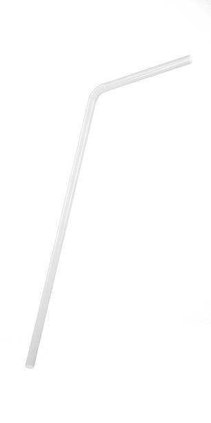 istock 3D White Transparent Drinking Straw Isolated on White 530009917