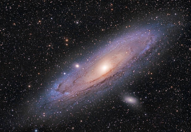 Andromeda Galaxy Telescope image of the Andromeda Galaxy (M31) milky way stock pictures, royalty-free photos & images