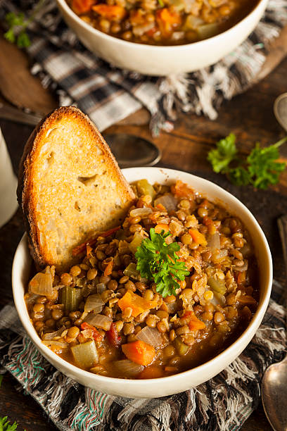 istock Homemade Brown Lentil Soup 530045247