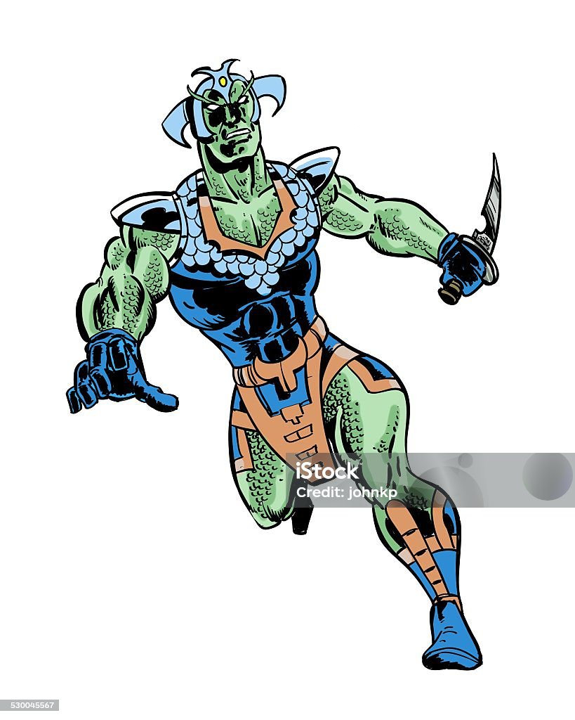 Fishman Muscle Original Fishman Comic Illustrated Character Stock Illustration ...
