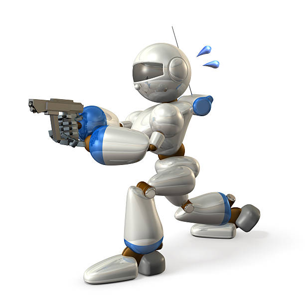 istock Robot to determine the aim of handgun 530048225
