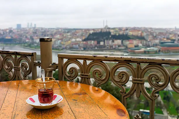 Overview of Istanbul from Pierre Loti cafe, Eyub, Istanbul, Turkey