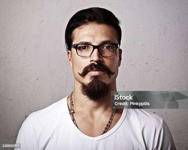 Portrait Of A Bearded Man Wearing Eyeglasses Stock Photo - Download Image Now - Adult, Adults Only, Arts Culture and Entertainment