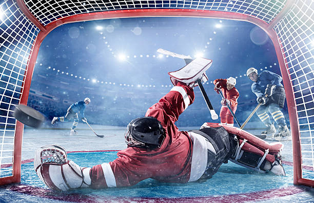istock Ice hockey players in action 530085305
