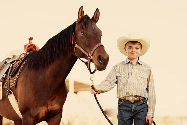 istock Young Cowboy and Horse 530085823