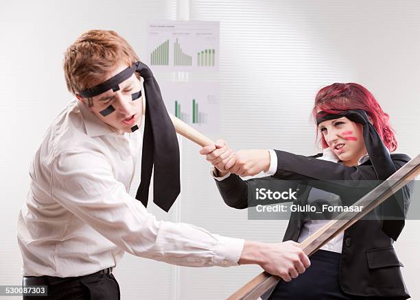 Man Vs Woman Annoyances On Workplace Stock Photo - Download Image Now - Adult, Adults Only, Aggression