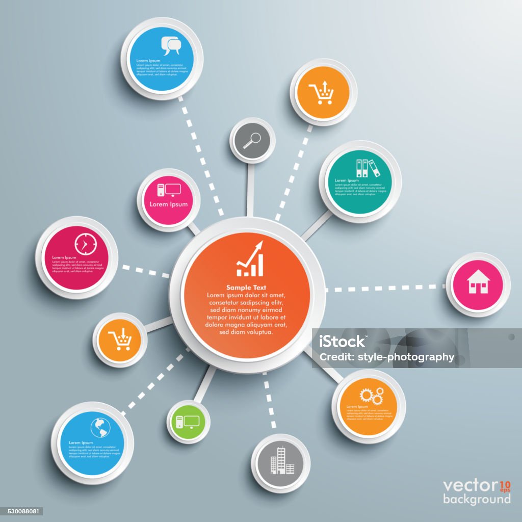 Infografik erfolgreiche Networks - Lizenzfrei Akte Vektorgrafik