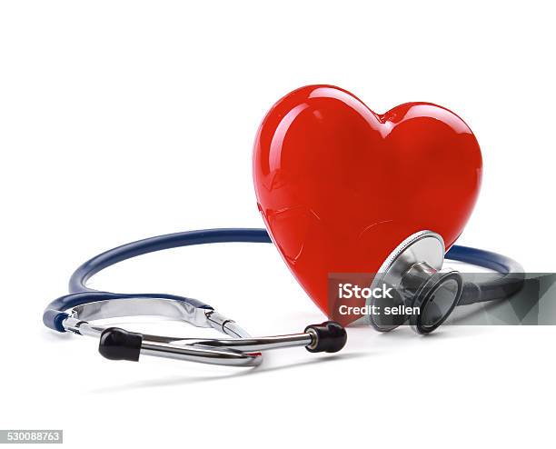 Red Heart And A Stethoscope Stock Photo - Download Image Now - Cardiologist, Condition, Doctor