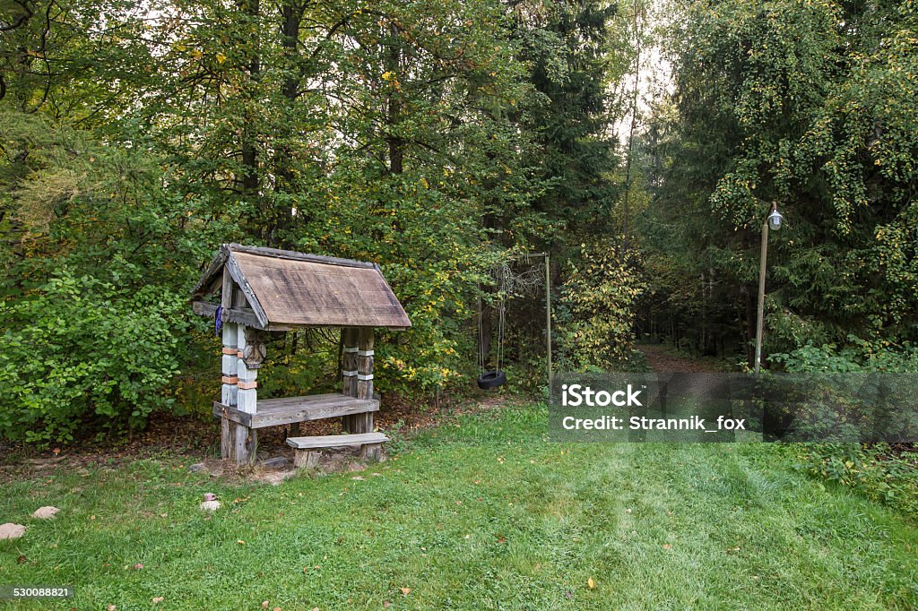 Abandoned buildings in the forest Abandoned Stock Photo