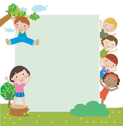 Child Frame Background Kids Frame Stock Illustration - Download Image Now - Art, Art And Craft ...