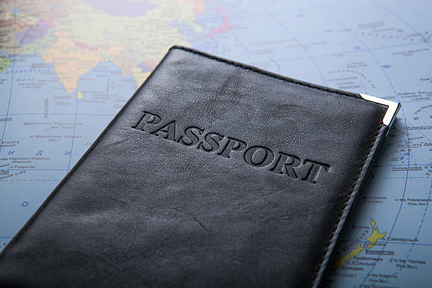 istock passport in the bag on a map 530089747