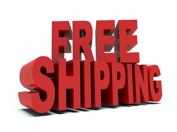 istock Advertising words Free Shipping in red. 3d render illustration. 530097459