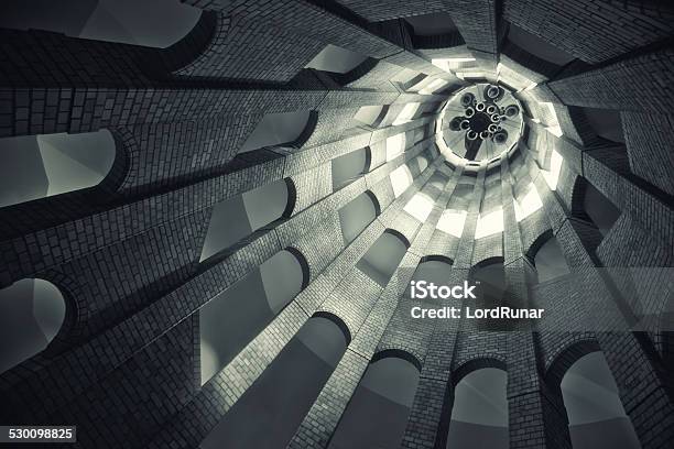 Spiralling Tower Architecture Stock Photo - Download Image Now - Abstract, Architecture, Art