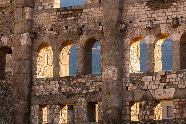 View of the Roman theater of Aosta