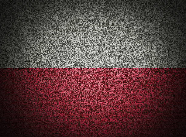 istock Polish flag wall, abstract grunge background 530103537