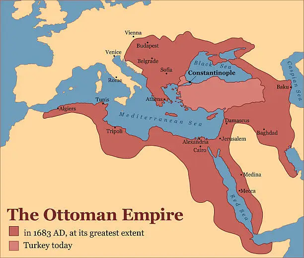 Vector illustration of Ottoman Empire Turkey