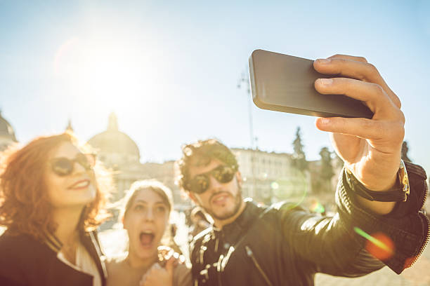 istock Friends taking a selfie in Rome 530118211