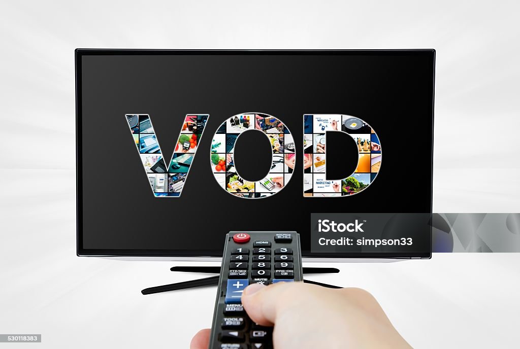 Video on demand VOD service on smart TV Arts Culture and Entertainment Stock Photo