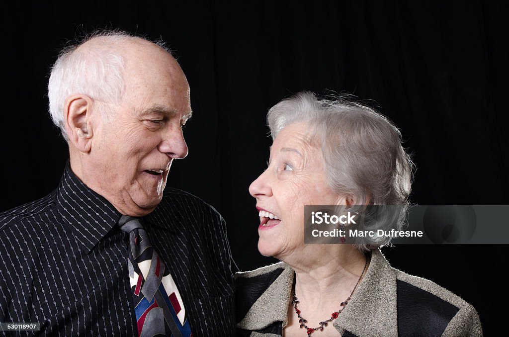 Surprising love An old woman looking surprised at her husband 80-89 Years Stock Photo