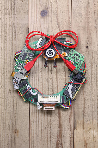 istock geeky christmas wreath made by old computer parts 530119245