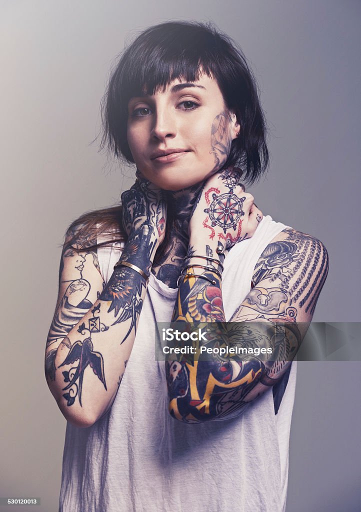 Inked! - Lizenzfrei Frauen Stock-Foto