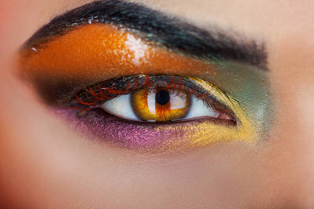 istock Brown eye of woman with make up 530121349