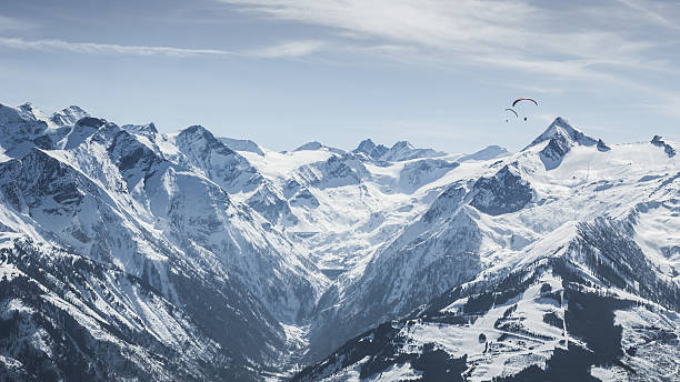 istock Beautiful mountain ski slope with Kitzsteinhorn in the background 530121897