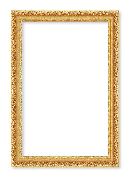 istock gold picture frames. Isolated on white background 530123439