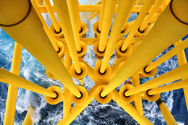 istock Oil and Gas Producing Slots at Offshore Platform 530156717