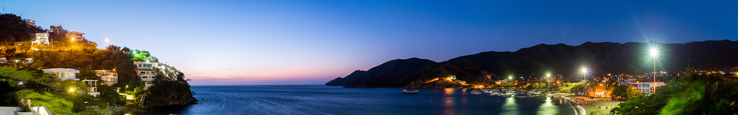 Panoramic view of La Speranza shore seen from above. Sardinia, Italy