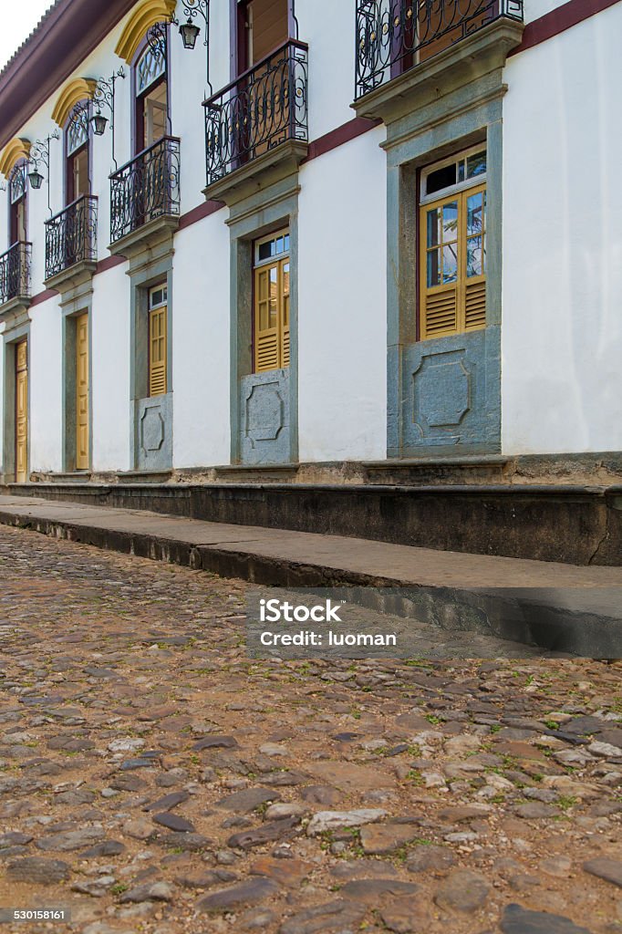Minas Gerais State - typical building in a historical city Mariana city, Real Road Region Colonial Style Stock Photo