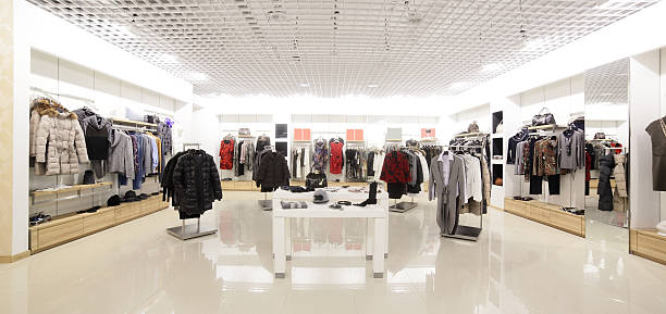 istock brand new interior of cloth store 530180943