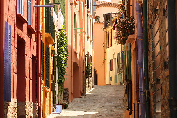 street with colored houses
