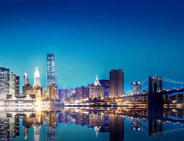 istock Building Skyscraper Panoramic Night New York City Concept 530182908