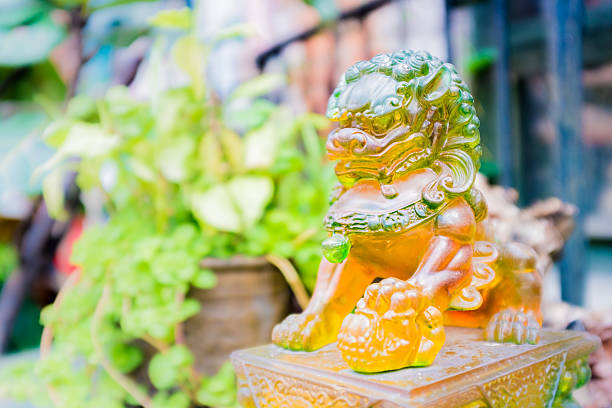 Jade Lion in front door, Hong Kong