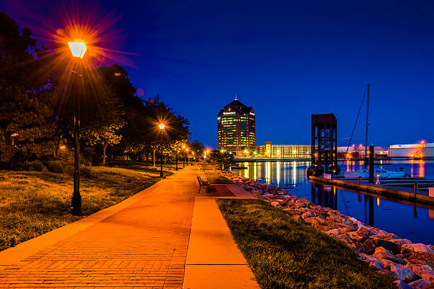 istock The waterfront at night in Canton, Baltimore, Maryland. 530183377