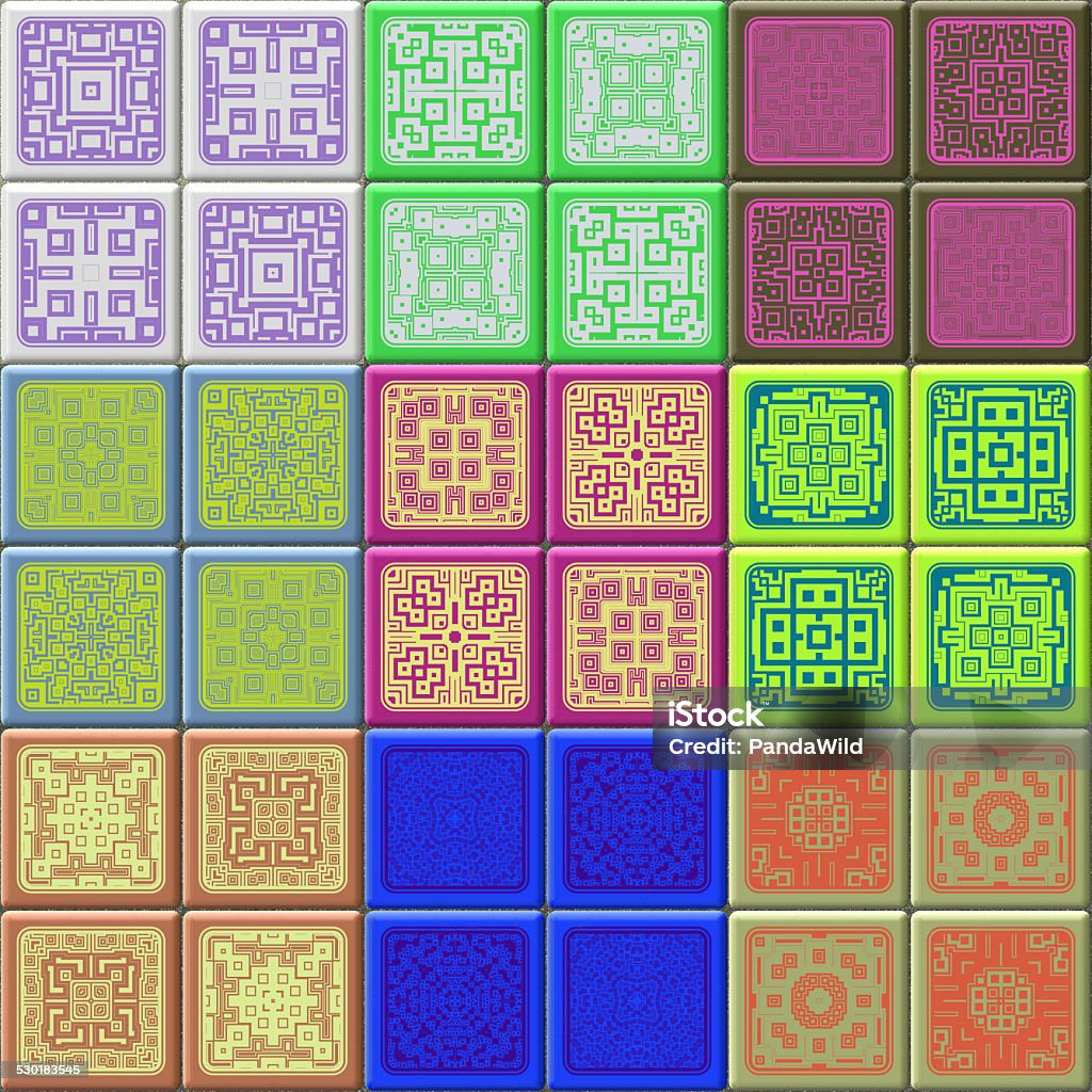 Cubes Tile Texture Set Of Cube Tiles Seamless Generated Textures Stock Illustration ...