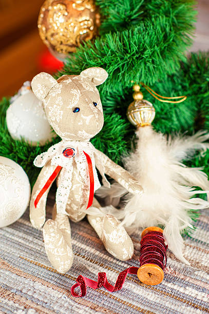 istock New year gift - tilda Teddy bear toy 530183779
