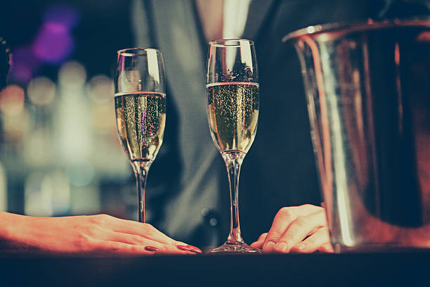 couple enjoying champagne