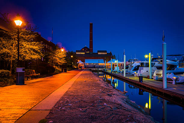 istock The waterfront at night in Canton, Baltimore, Maryland. 530184237
