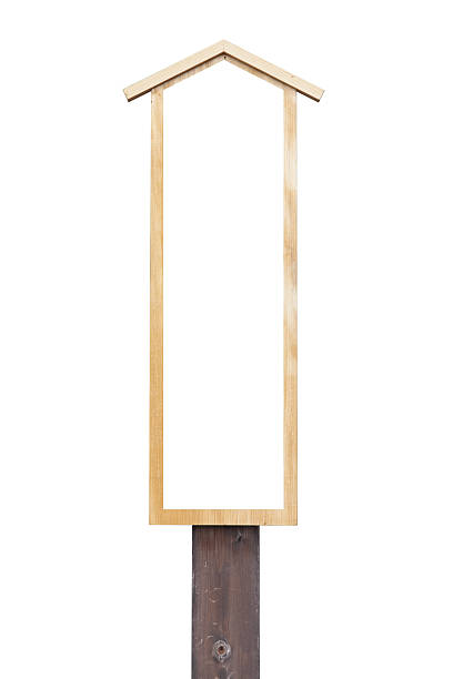 istock Blank wood signboard isolated on white background 530184260