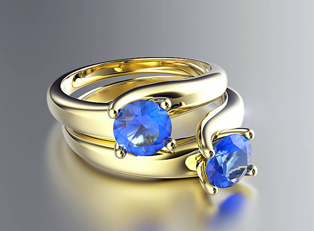 istock Golden  Ring with Diamond. Jewelry background 530184947