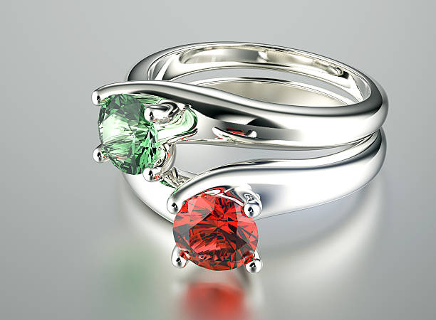 istock Golden  Ring with Diamond. Jewelry background 530184949