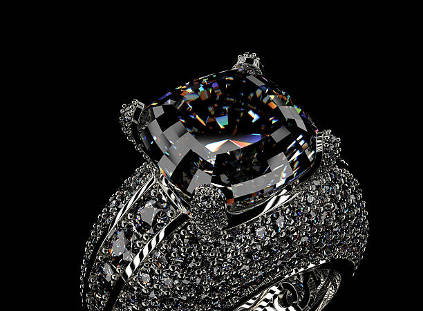 istock Golden  Ring with Diamond. Jewelry background 530185927